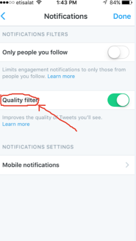 Twitter Quality Filter Screenshot