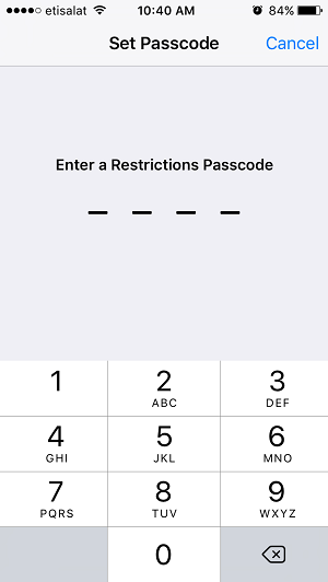 iPhone Parental Controls Passcode