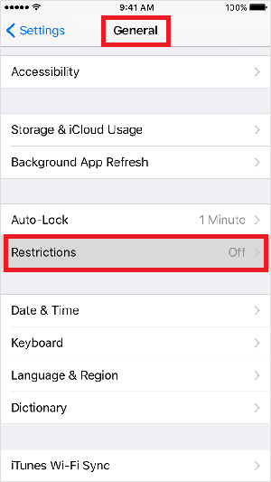 iPhone Parental Controls Settings Restrictions
