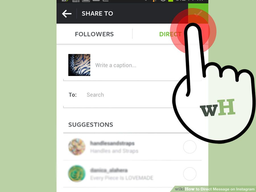 Direct Message on Instagram (WikiHow)